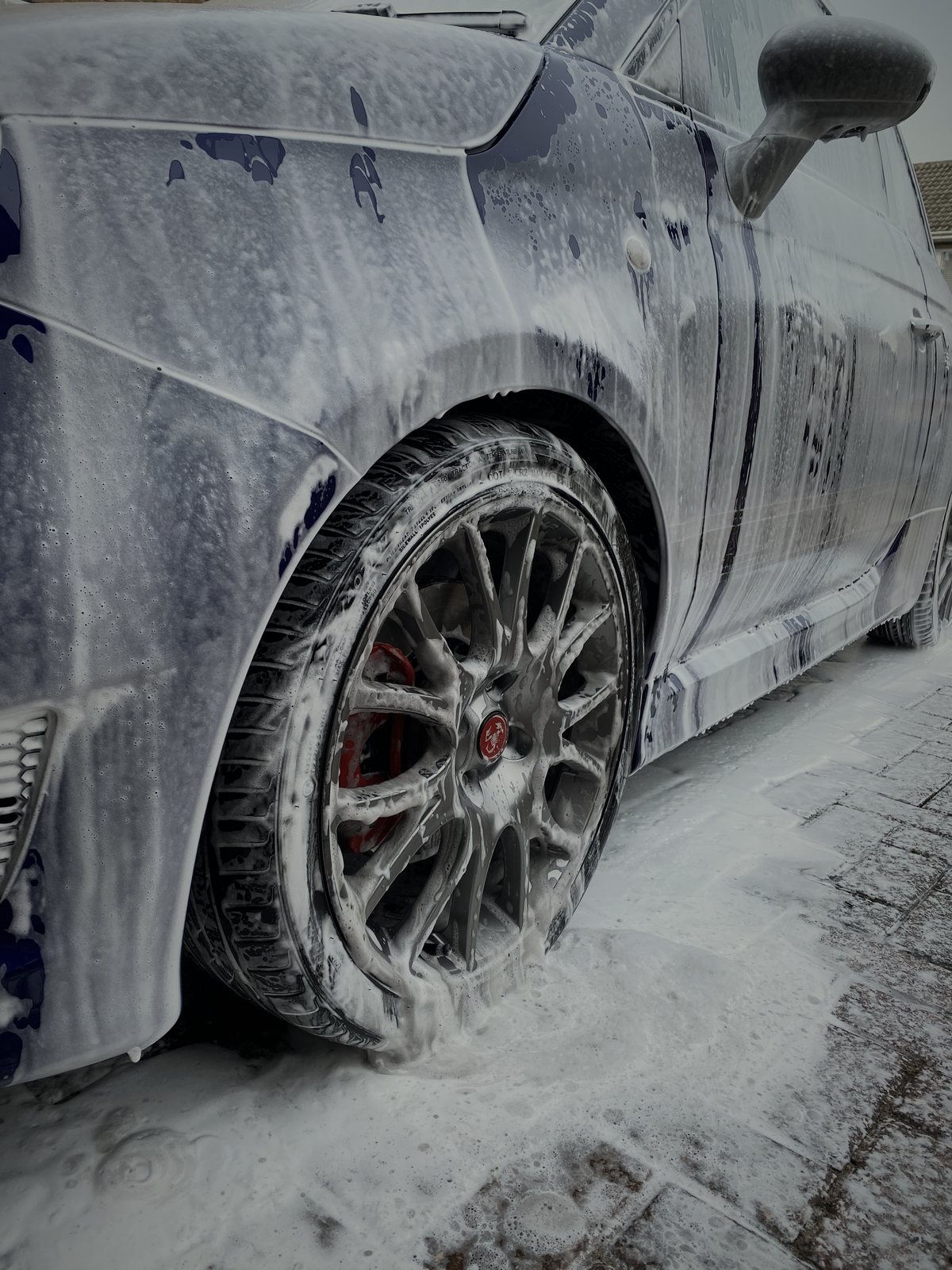 Snow foam pre-wash on an Abarth by ARDEN Vehicle Care