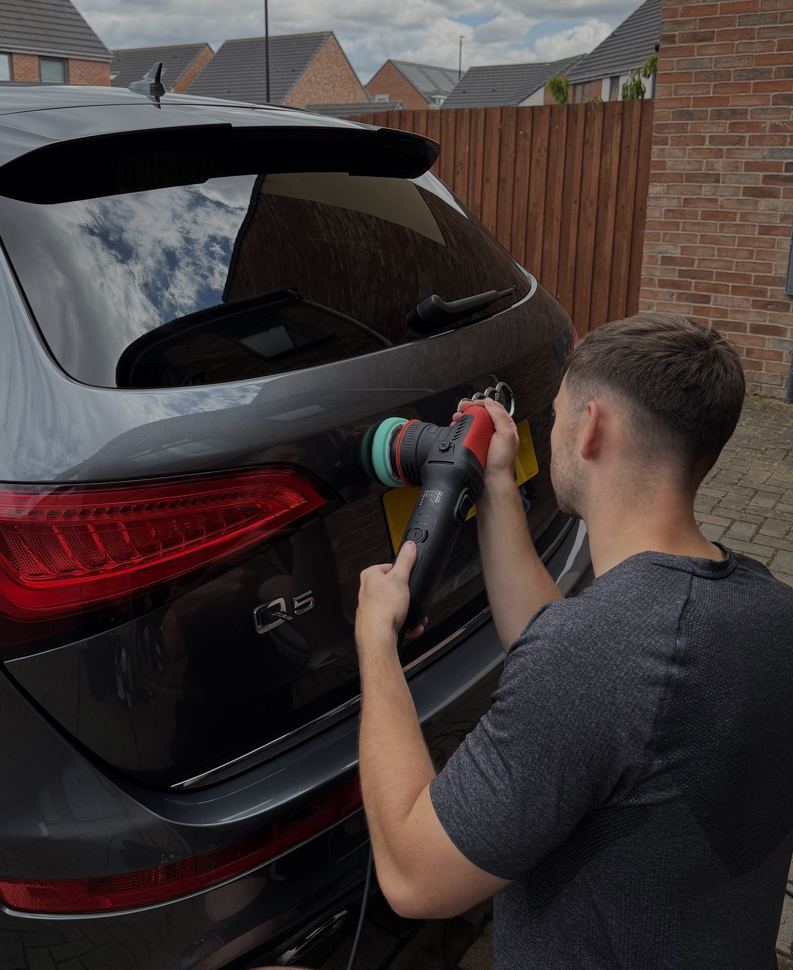 Machine polishing an Audi Q5 by ARDEN Vehicle Care